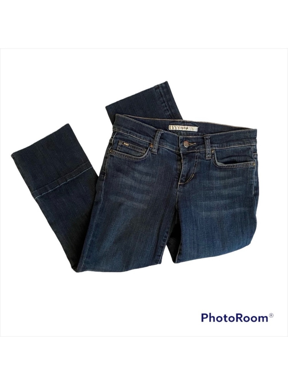 JOE’S JEANS CROPPED CAPRI SOCIALITE KENNEDY WASH BLUE STRETCH COTTON SIZE 25